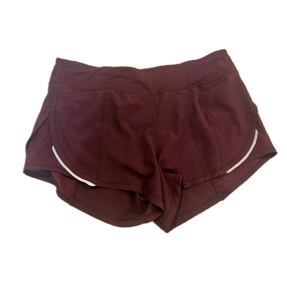 ZYIA Maroon Athletic Shorts with Zipper Size Medium